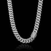 Hip Hop 15mm20mm Necklace Miami Buckle Cuban Chain Real Gold Plating Bracelet