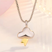 Gold Plated Color-separated Lightning Pendant Necklace