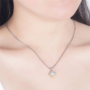 Gold Plated Color-separated Lightning Pendant Necklace