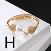 Alloy Jewelry Double Pearl Bracelet Women