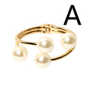 Alloy Jewelry Double Pearl Bracelet Women