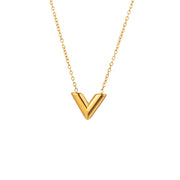 Titanium Steel No Fading Simple Gold Necklace