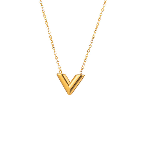 Titanium Steel No Fading Simple Gold Necklace